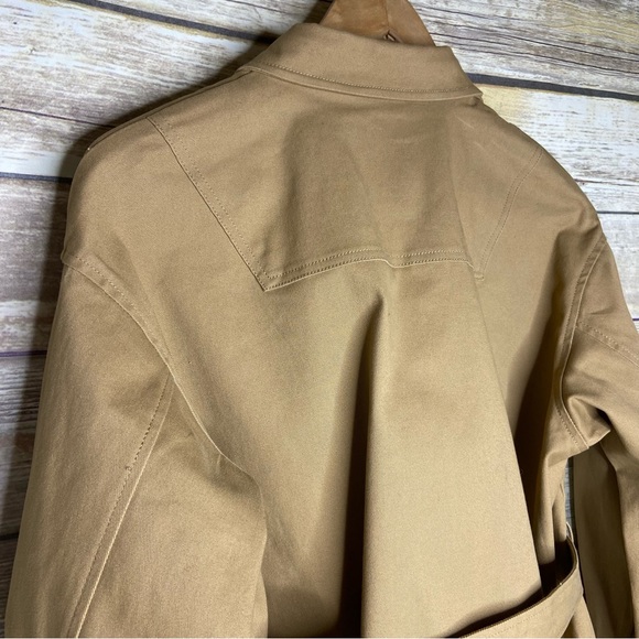 Maje 34 Baki Canvas Tie Belt Jacket in camel - Picture 7 of 9